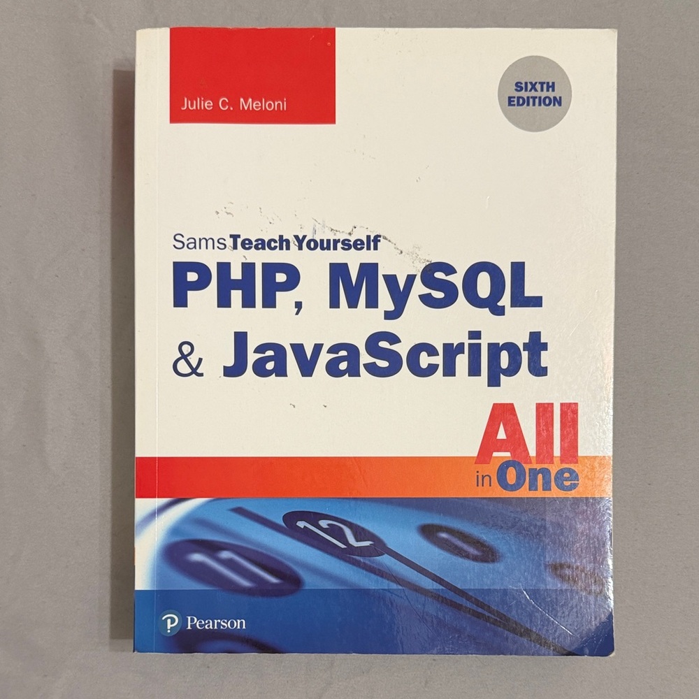 Pearson PHP, MySQL & JavaScript Guide - Red, Blue, White
